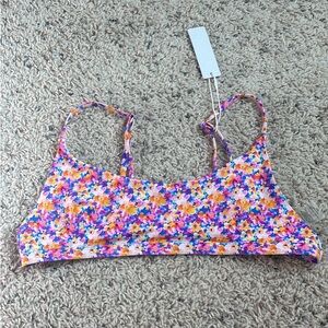 Colorful Floral Bikini Top